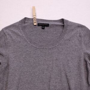 Banana Republic Pullover Casual Long Sleeve Cotton Sweater Womens Size M Gray